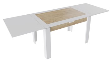 Кухонный стол раздвижной Хьюстон тип 4 (Белый/Дуб Крафт золотой) в Смоленске - предосмотр 1