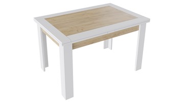 Кухонный стол раздвижной Хьюстон тип 4 (Белый/Дуб Крафт золотой) в Смоленске - предосмотр
