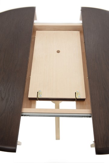 Обеденный раздвижной стол Леонардо-1 исп. Круг 820, тон 7 (Морилка/Эмаль) в Смоленске - изображение 4