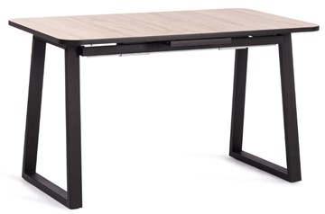 Кухонный раскладной стол MALTIDO ЛДСП/HPL/металл, 130/160x75x75 Дуб Вотан/чёрный арт.19745 в Смоленске