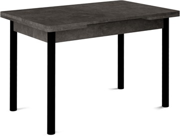 Раздвижной стол Милан-1 EVO, ноги металлические черные, серый камень в Смоленске