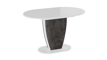 Обеденный раздвижной стол Монреаль тип 1 (Белый глянец/Моод темный) в Смоленске