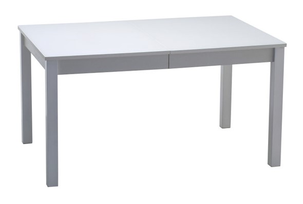 Кухонный раздвижной стол Нагано-2 стекло белое opti (хром-лак) в Смоленске - изображение