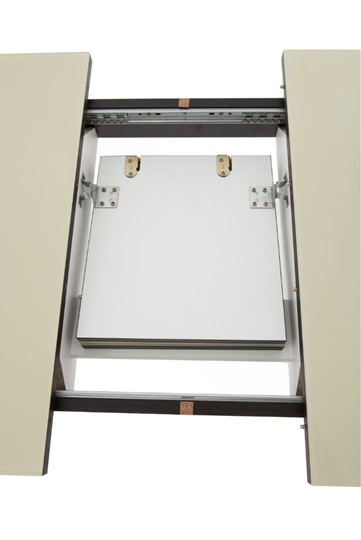 Обеденный раздвижной стол Ривьера мини дерево №1, Рисунок квадро (стекло черное/белый/белый) в Смоленске - изображение 5