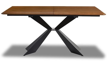 Кухонный раскладной стол T1712A: орех 180 (WK-07)/черный (PC-02) в Смоленске - предосмотр
