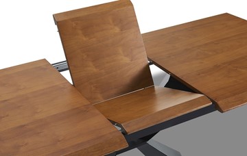 Кухонный раскладной стол T1712A: орех 180 (WK-07)/черный (PC-02) в Смоленске - предосмотр 1