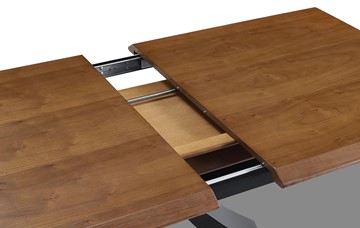 Кухонный раскладной стол T1712A: орех 180 (WK-07)/черный (PC-02) в Смоленске - предосмотр 2