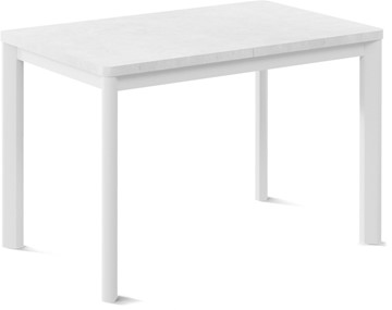 Кухонный раскладной стол Токио-1L (ноги металлические белые, белый цемент) в Смоленске