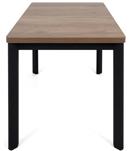 Кухонный раскладной стол Токио-2L (ноги металлические черные, дуб табако) в Смоленске - предосмотр 2