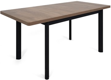 Кухонный раскладной стол Токио-2L (ноги металлические черные, дуб табако) в Смоленске - предосмотр 3