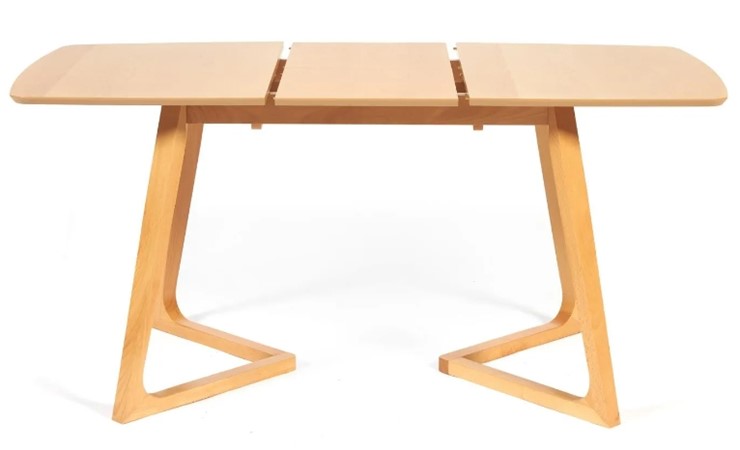 Кухонный стол раздвижной VAKU (Ваку) бук/мдф 80x120+40x75, Натуральный бук арт.13987 в Смоленске - изображение 3