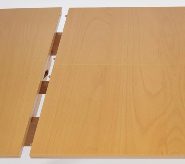 Кухонный стол раздвижной VAKU (Ваку) бук/мдф 80x120+40x75, Натуральный бук арт.13987 в Смоленске - изображение 4