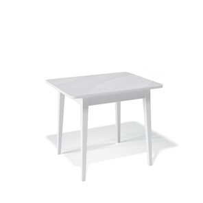 Кухонный стол раздвижной Kenner 900M (Белый/Стекло белое сатин) в Смоленске