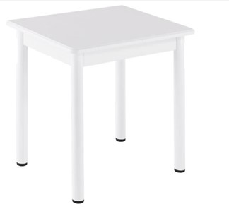 Кухонный пристенный стол НСПА-02 МДФ, белый МДФ/белое дерево/36 прямые трубки белый в Смоленске