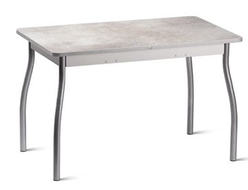 Кухонный стол Орион.4 1200, Пластик Белый шунгит/Металлик в Смоленске