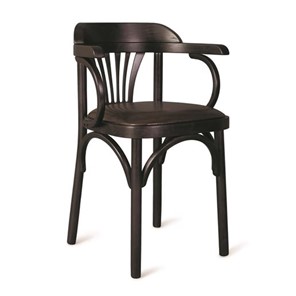 Обеденный стул Венский мягкий, кожзам черный/венге в Смоленске