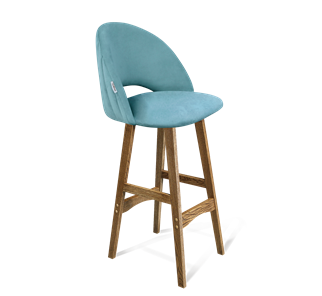 Барный стул SHT-ST34-1 / SHT-S65 (голубая пастель/дуб брашированный коричневый) в Смоленске