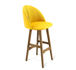 Барный стул SHT-ST35-1 / SHT-S65 (имперский жёлтый/дуб брашированный коричневый) в Смоленске