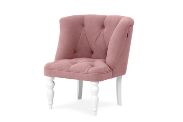 Кресло на ножках Бриджит розовый ножки белые в Смоленске