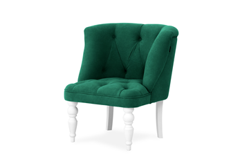 Кресло на ножках Бриджит зеленый ножки белые в Смоленске