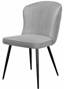 Кухонный стул 209, микровелюр B22 grey, ножки черные в Смоленске - предосмотр