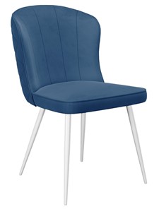 Мягкий стул 209, микровелюр B8 blue, ножки белые в Смоленске - предосмотр