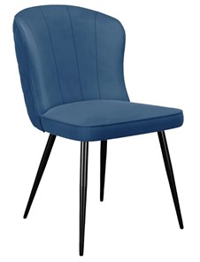 Кухонный стул 209, микровелюр B8 blue, ножки черные в Смоленске - предосмотр