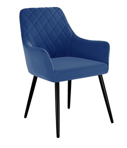 Мягкий стул 241, микровелюр Z20 синий, ножки черные в Смоленске