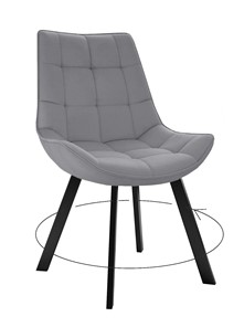 Обеденный стул 263 Поворотный, Микровелюр B22 Grey / опоры черные в Смоленске