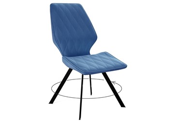 Кухонный стул DikLine 243 поворотный B8 BLUE, ножки черные в Смоленске
