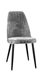 Мягкий стул DikLine 326 микровелюр M13 светло-серый, ножки черные в Смоленске