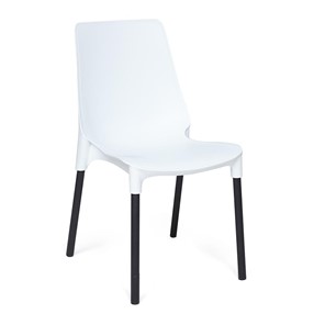 Обеденный стул GENIUS (mod 75) 46x56x84 белый/черные ножки арт.19664 в Смоленске
