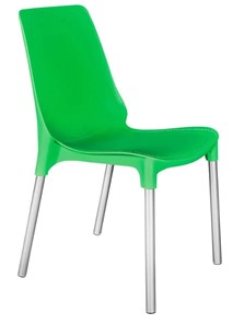 Обеденный стул GENIUS (mod 75) 46x56x84 зеленый/ножки хром арт.19668 в Смоленске