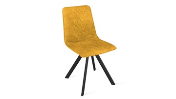 Кухонный стул Хьюго К2 (Черный муар/Микровелюр Wellmart Yellow) в Смоленске