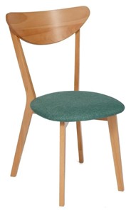 Кухонный стул MAXI (Макси), бук/ткань 86x48,5x54,5 Морская волна/ натуральный бук арт.19590 в Смоленске