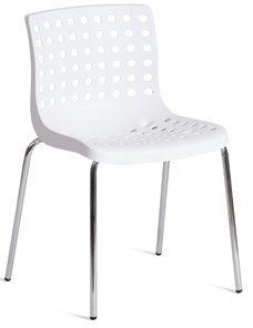 Обеденный стул SKALBERG (mod. C-084-A) 46х56х79 White (белый) / Chrome (хром) арт.19801 в Смоленске
