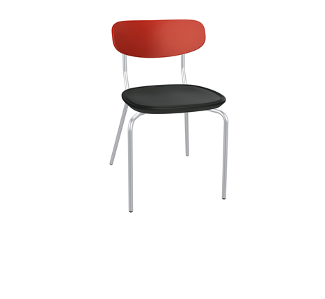 Кухонный стул SHT-ST85-2/SB85-2/S85M (красный/черный/хром лак) в Смоленске - изображение