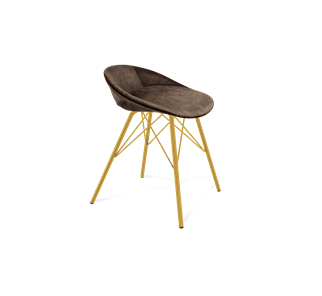 Обеденный стул SHT-ST19-SF1 / SHT-S37 (кофейный трюфель/золото) в Смоленске - предосмотр