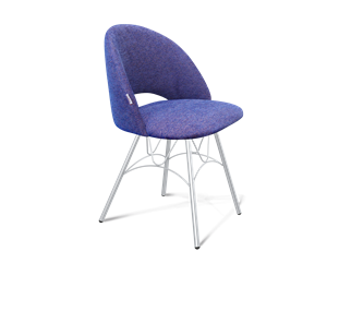 Обеденный стул SHT-ST34 / SHT-S100 (синий мираж/хром лак) в Смоленске