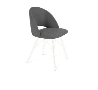 Обеденный стул SHT-ST34 / SHT-S37 (платиново-серый/белый муар) в Смоленске - предосмотр