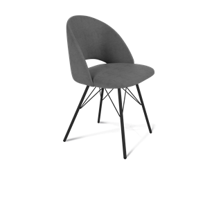 Обеденный стул SHT-ST34 / SHT-S37 (платиново-серый/черный муар) в Смоленске - предосмотр