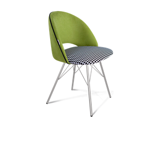 Обеденный стул SHT-ST34-3 / SHT-S37 (оливковый/гусиная лапка/хром лак) в Смоленске