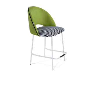 Полубарный стул SHT-ST34-3 / SHT-S29P-1 (оливковый/гусиная лапка/хром лак) в Смоленске