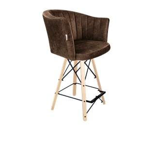 Полубарный стул SHT-ST42-1 / SHT-S80-1 (кофейный трюфель/прозрачный лак/черный) в Смоленске - предосмотр