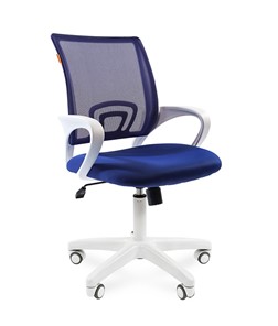 Кресло офисное CHAIRMAN 696 white, ткань, цвет синий в Смоленске