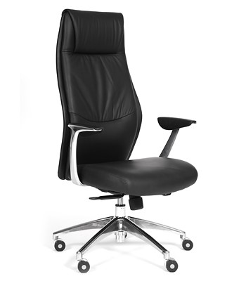 Офисное кресло CHAIRMAN Vista Экокожа премиум черная в Смоленске - изображение