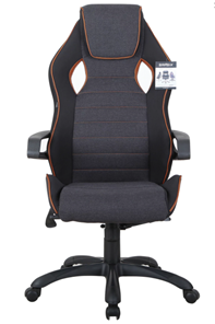 Кресло офисное Brabix Techno Pro GM-003 (ткань, черное/серое, вставки оранжевые) в Смоленске - предосмотр