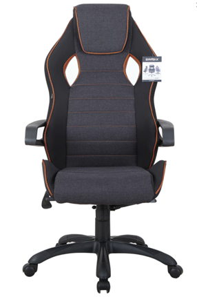 Кресло офисное Brabix Techno Pro GM-003 (ткань, черное/серое, вставки оранжевые) в Смоленске - изображение