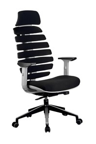 Офисное кресло Riva Chair SHARK (Черный/серый) в Смоленске