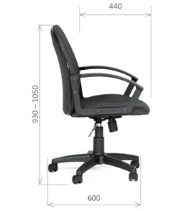 Компьютерное кресло CHAIRMAN 681 Ткань C-3 черное в Смоленске - предосмотр 2